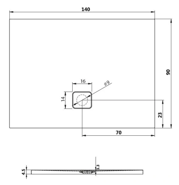 Душевой поддон акриловый с сифоном Riho Basel 418 140x90 см - фото 2