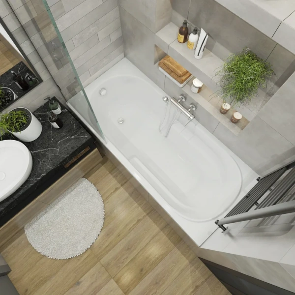 Ванна акриловая Lavinia Boho Bristol 160x75 см белая, прямоугольные - фото 5