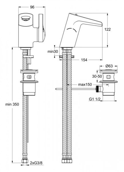 Смеситель для раковины Ideal Standard Melange хром - фото 2