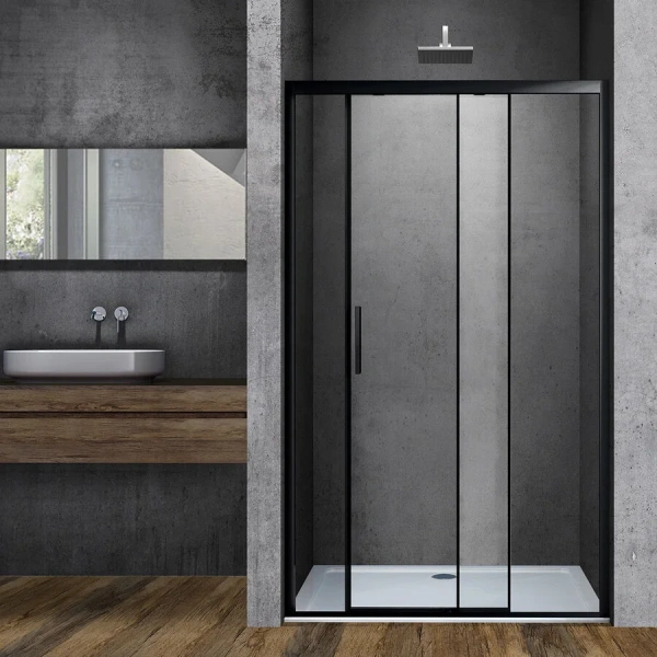 Душевая дверь в нишу Vincea Soft 120 см черная, 120 см - фото 3