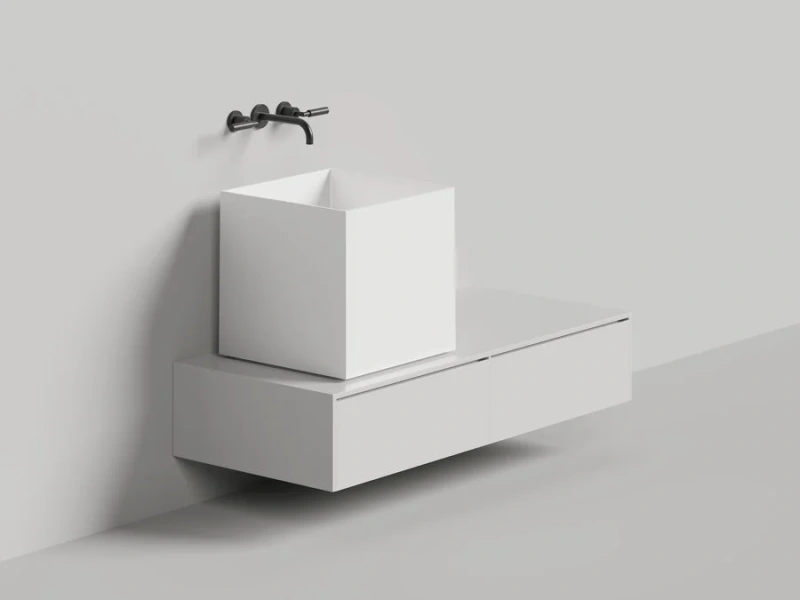 Раковина Salini Armonia Square 03 45 см без отверстий под смеситель - фото 3