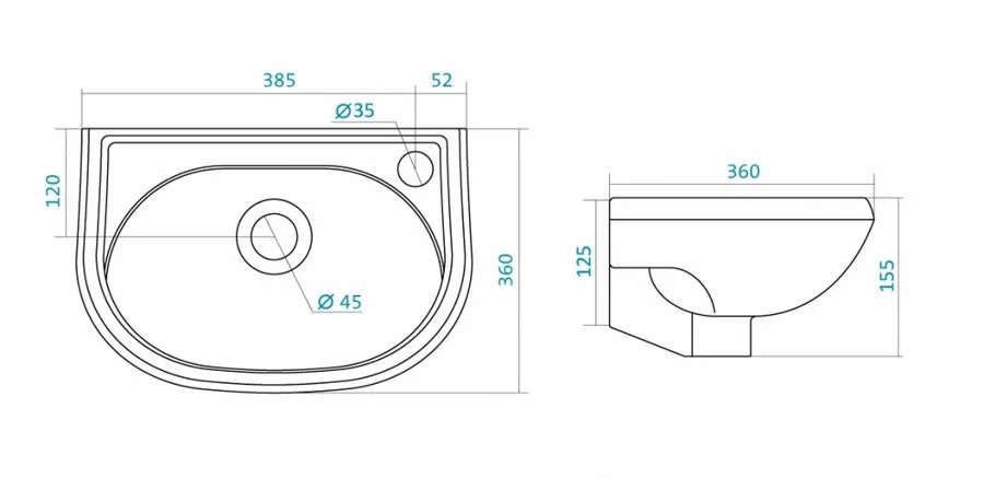 Раковина Santek Бриз 1WH11044 - фото 3