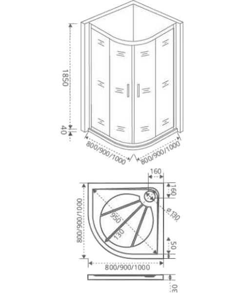 Душевой уголок BAS Latte CR 90х90 - фото 3