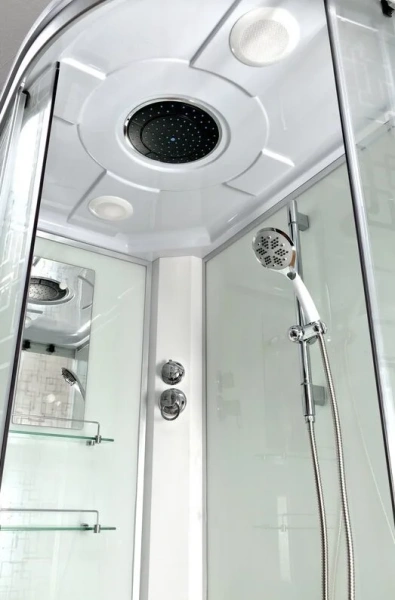 Душевая кабина Deto EM4512 120x80 см с крышей, угловые, недорогие, для дачи, без гидромассажа, c тропическим душем, с вентиляцией, с крышей, с сиденьем - фото 5