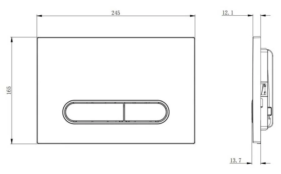 Клавиша смыва Boheme никель - фото 3