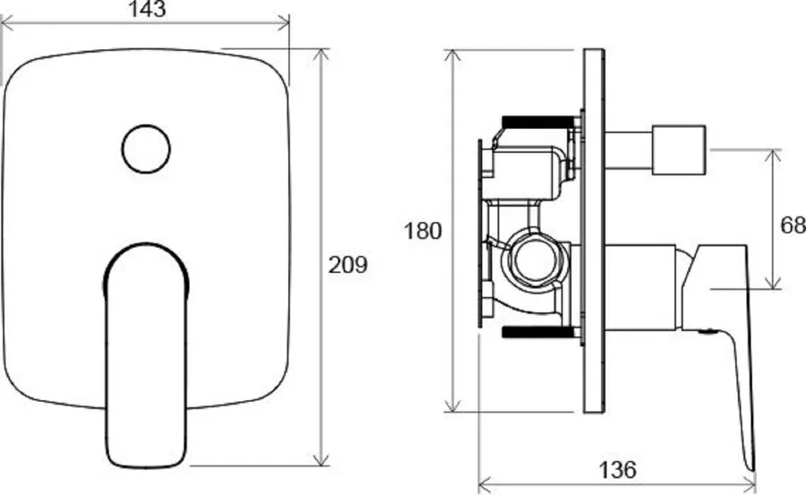 Смеситель для душа Ravak Classic X070088 с переключателем - фото 3