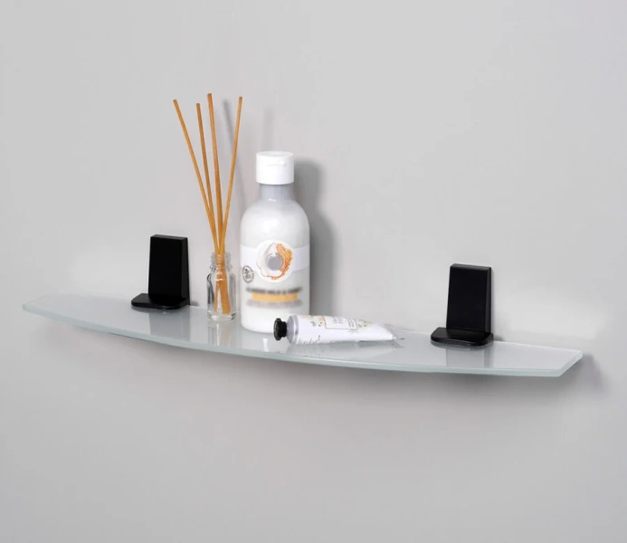 Полочка для ванной WasserKRAFT Abens черная, металлические, стеклянные - фото 4