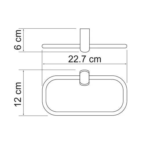 Полотенцедержатель WasserKRAFT Berkel хром - фото 2