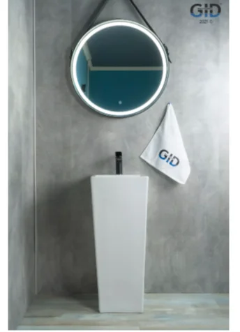 Раковина напольная GID Autonomo Nb147 34 см белая - фото 4