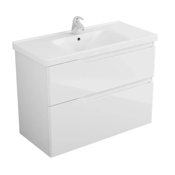 Тумба с раковиной подвесная OWL 1975 Hella OW24.16.00 100 см с двумя выдвижными ящиками