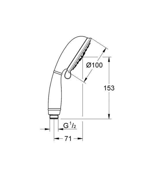 Лейка для душа Grohe Tempesta хром - фото 2