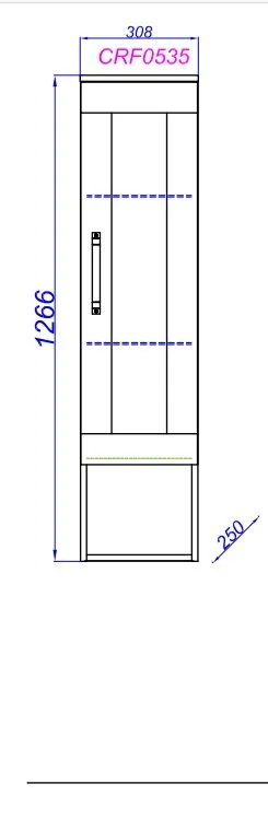 Шкаф-пенал подвесной Aqwella Craft 30 см дуб балтийский - фото 2