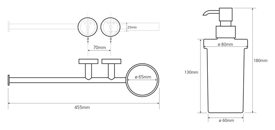 Полотенцедержатель Bemeta Omega с дозатором - фото 2