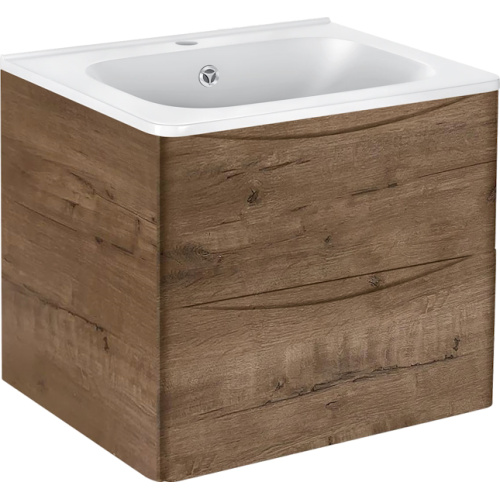 Тумба под раковину подвесная Vincea Paola 58,9 см V.Oak, моноблок - фото 5