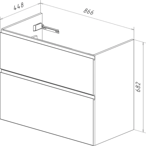 Тумба с раковиной Lemark Veon LM01V90T 90 см 2 выдвижных ящика, 90 см - фото 6