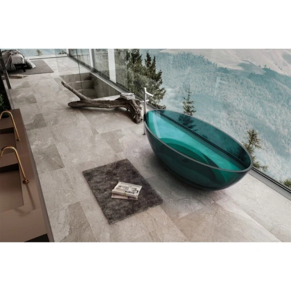 Ванна из полиэфирной смолы Abber Kristall 180x85 см бирюзовая, овальные - фото 4