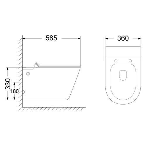 Унитаз подвесной Ceruttispa Argentera с функцией импульсного смыва - фото 3