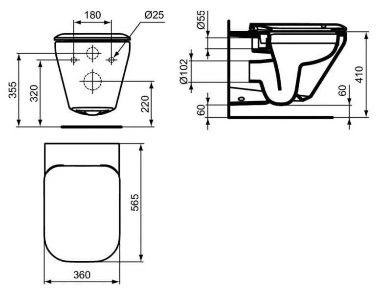 Унитаз с инсталляцией Ideal Standard ProSys Tonic II технология Rimless - фото 4