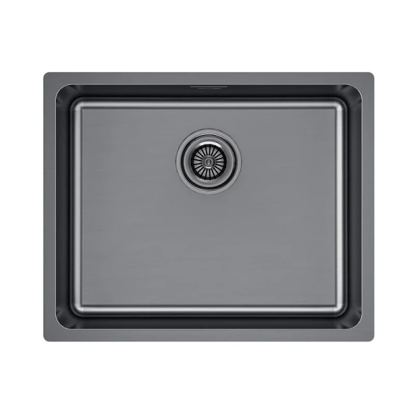Мойка для кухни Paulmark Yuni 54 см вороненая сталь - фото 1