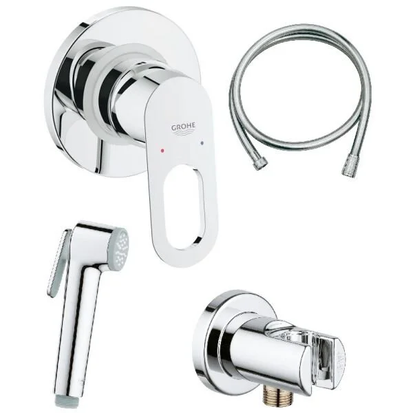 Гигиенический душ со смесителем Grohe BauFlow хром - фото 1