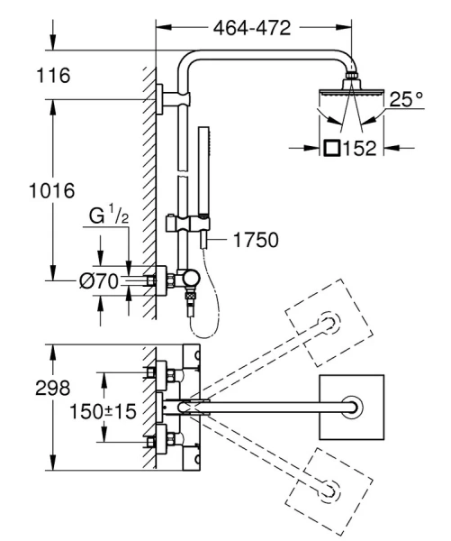 Душевая система Grohe Euphoria System 27932000 - фото 2