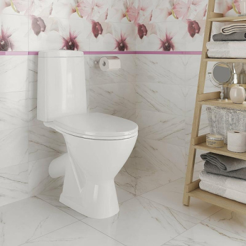 Унитаз компакт Cersanit Just белый, недорогие, сиденье с микролифтом , с антивсплеском, компакт, низкие - фото 5