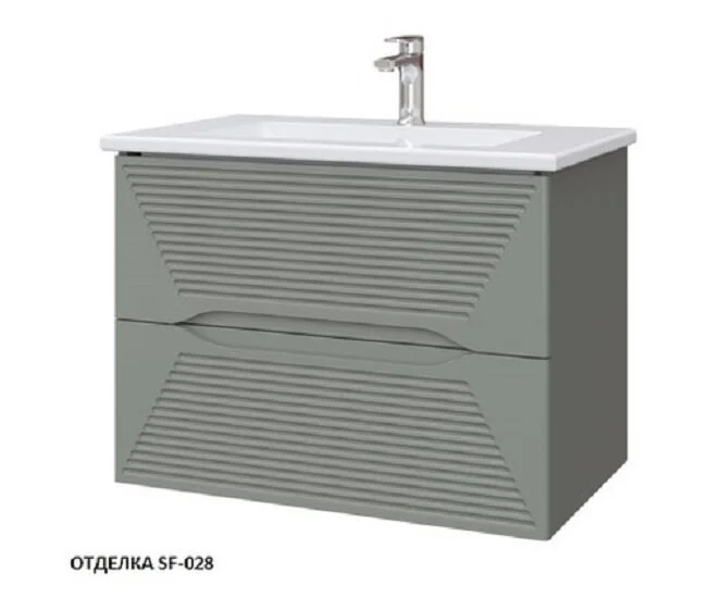 Тумба под раковину подвесная Caprigo Modo Terza 80 см стилл - фото 1