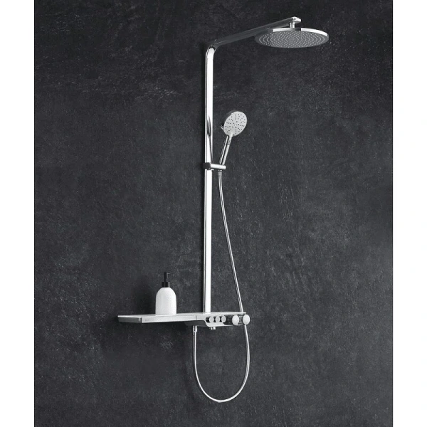 Душевая стойка Black&White Universe 7655 латунь, с изливом - фото 5