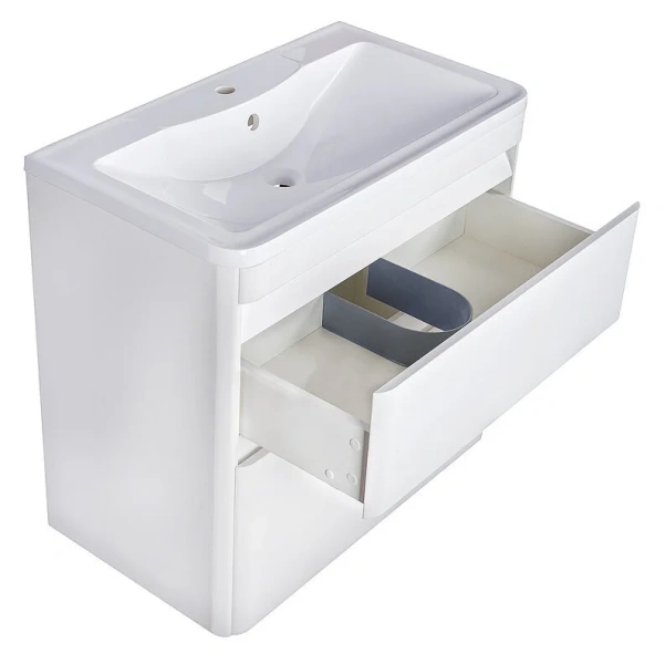 Тумба с раковиной напольная Style Line Атлантика СС-000006 80 см с ящиками, моноблок - фото 5