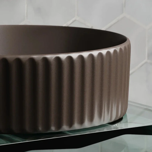 Раковина Ceramica Nova Element 36 см темно-коричневая, одинарные - фото 7