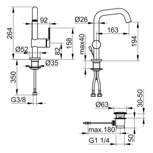 Смеситель для раковины Keuco Plan Blue 53905 010100 - фото 2