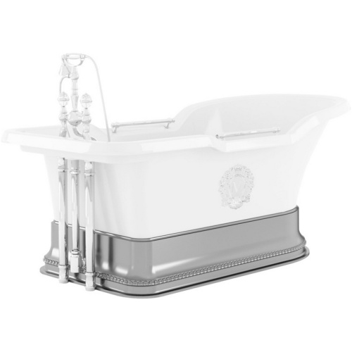 Ванна из искусственного камня Migliore Impero Podium 180х87 см фурнитура хром - фото 1