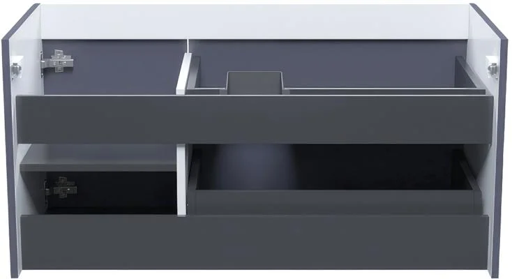 Тумба под раковину подвесная IDDIS Edifice 100 см темно-серая, моноблок - фото 5