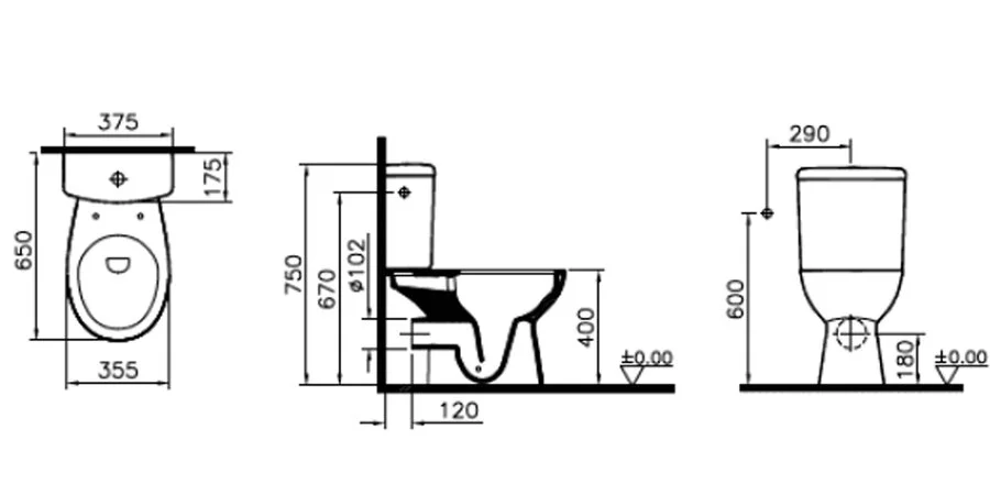Унитаз компакт VitrA S10 SmoothFlush c термопластовым сиденьем микролифт - фото 2