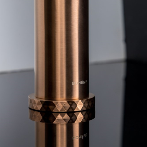 Смеситель для раковины Boheme Stick брашированная бронза, из латуни, округлая форма - фото 5