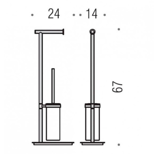 Стойка для ванной Colombo Square запасная щетка - фото 3