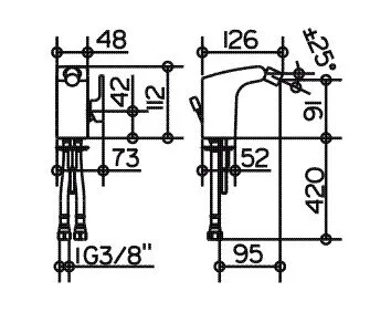 Смеситель для биде Keuco Elegance 51609 - фото 2