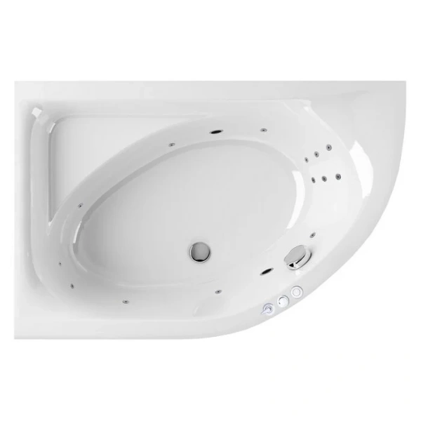 Ванна гидромассажная Excellent Aquarella Smart 150 x 100 см, левая, белый/хром, WAEX.ARL15.SMART.CR - фото 1