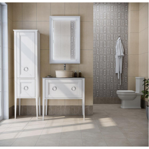 Шкаф-пенал напольный Kerama Marazzi Plaza Classic 50 см белый матовый - фото 2