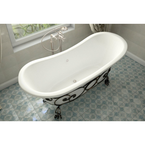 Ванна из литьевого мрамора Эстет Бостон 180х74 см белая глянцевая, овальные - фото 5