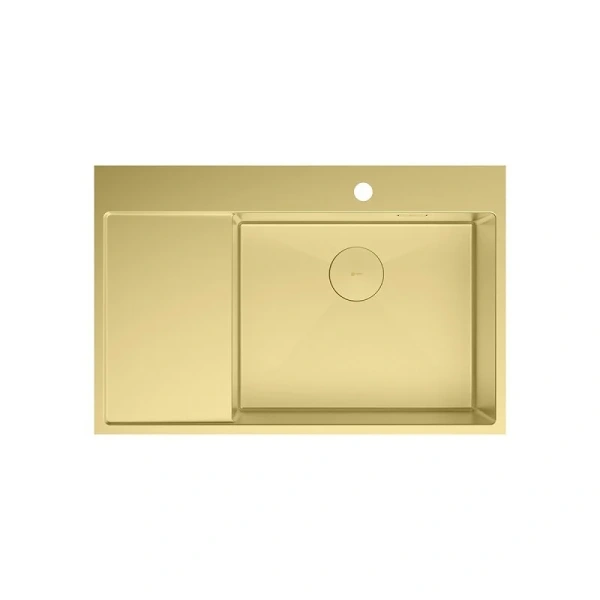 Мойка для кухни Lemark Kezadra 78 см светлое золото, правая - фото 1