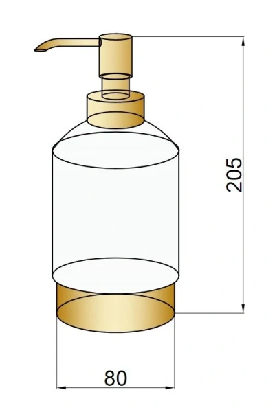 Дозатор для мыла Boheme золото - фото 2