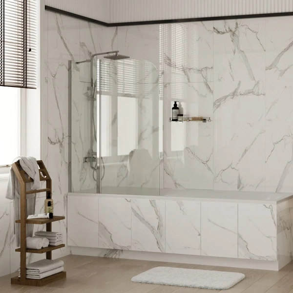 Шторка для ванны WasserKRAFT Leine 110x140 см профиль хром, современные, hi-tech - фото 3