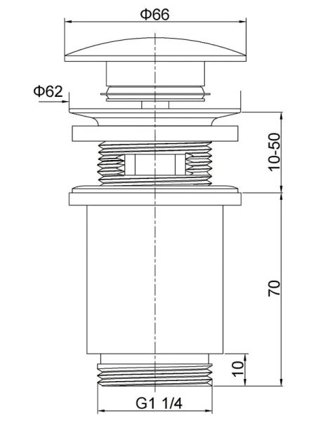 Донный клапан Timo черное золото - фото 3