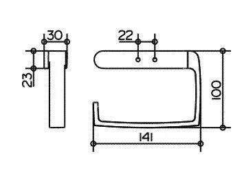 Бумагодержатель для ванной Keuco Elegance 11662, современные, hi-tech - фото 2