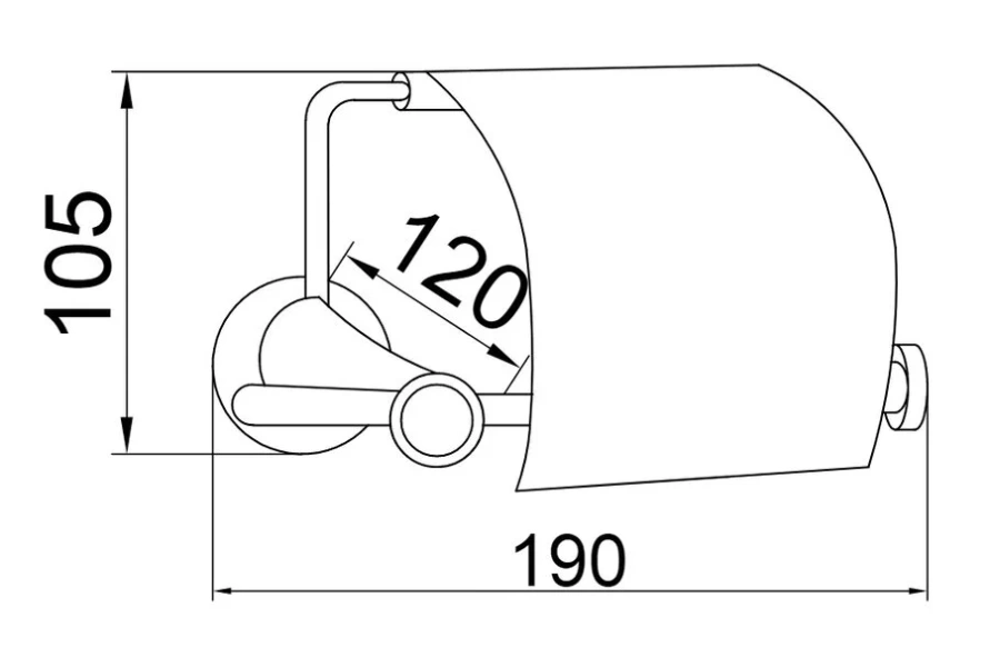 Бумагодержатель Boheme Chiaro с крышкой - фото 2