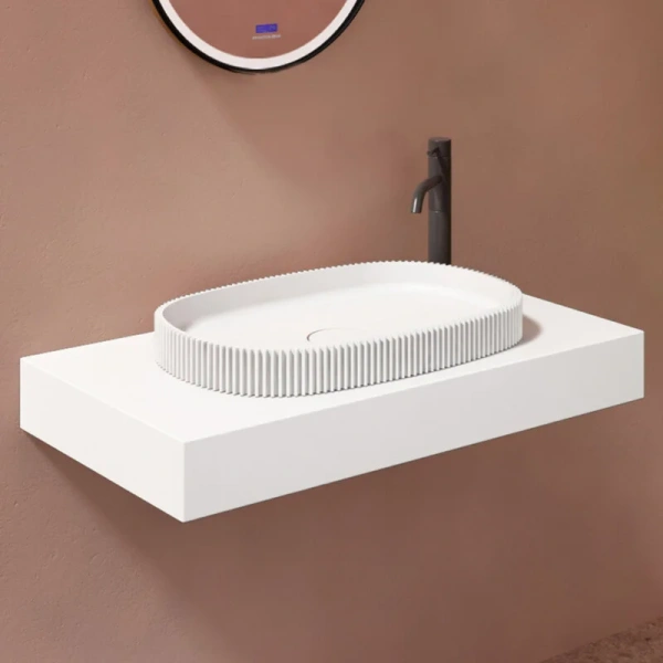 Раковина Abber Stein 55 см овальная - фото 1