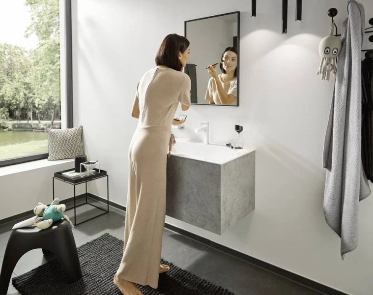 Смеситель для раковины Hansgrohe Finoris белый матовый, современные, hi-tech - фото 3