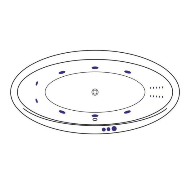 Ванна гидромассажная Excellent Lumina Smart Nano 190 x 95 см, белый/хром, WAEX.LUM19.SMARTNANO.CR, 190 см - фото 8
