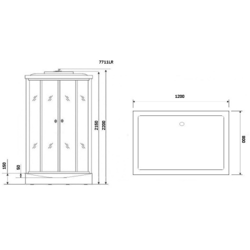 Схема, пристенные, недорогие, для дачи, с гидромассажем, c тропическим душем, с вентиляцией, с крышей - фото 5